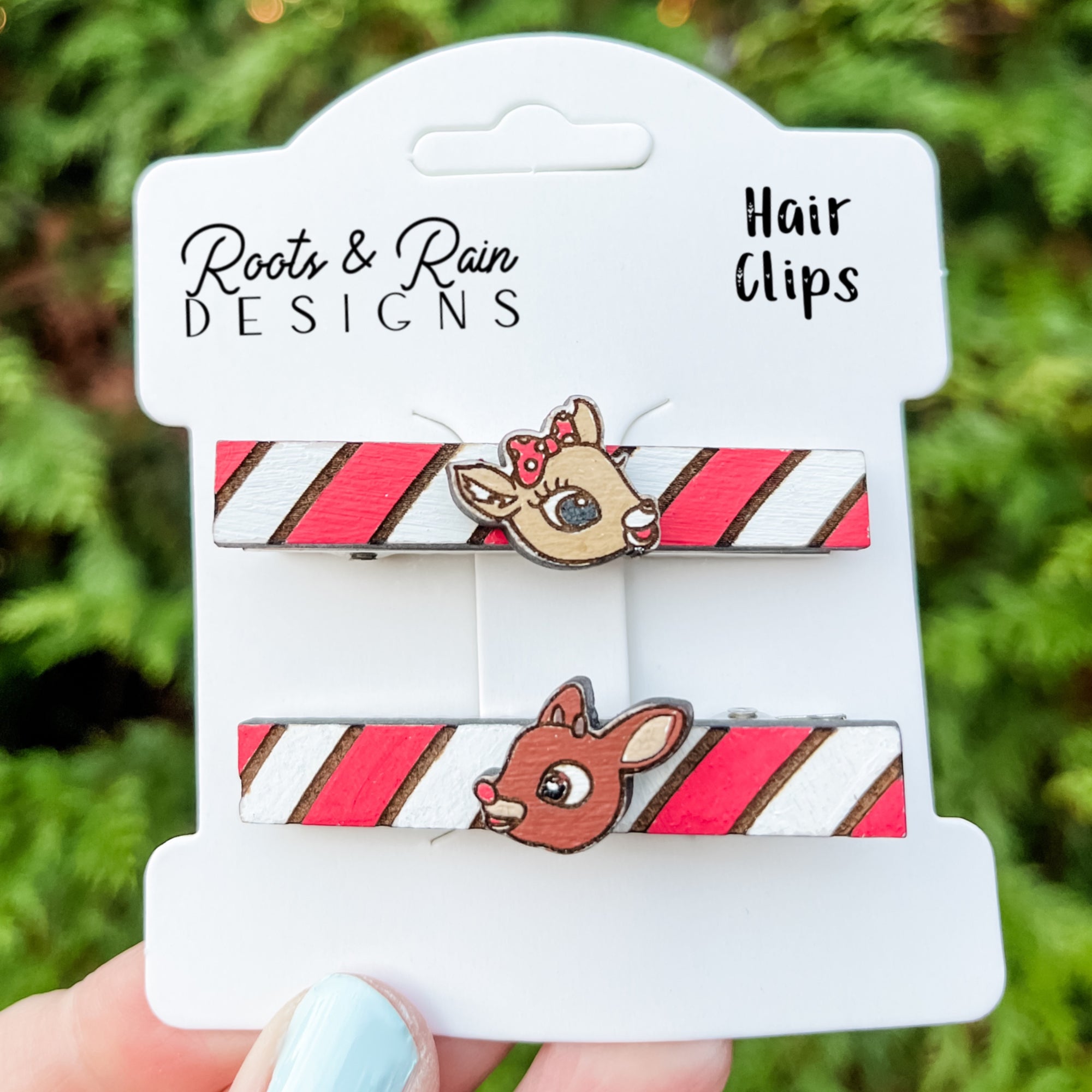 Rudolph & Clarice Hair Clips