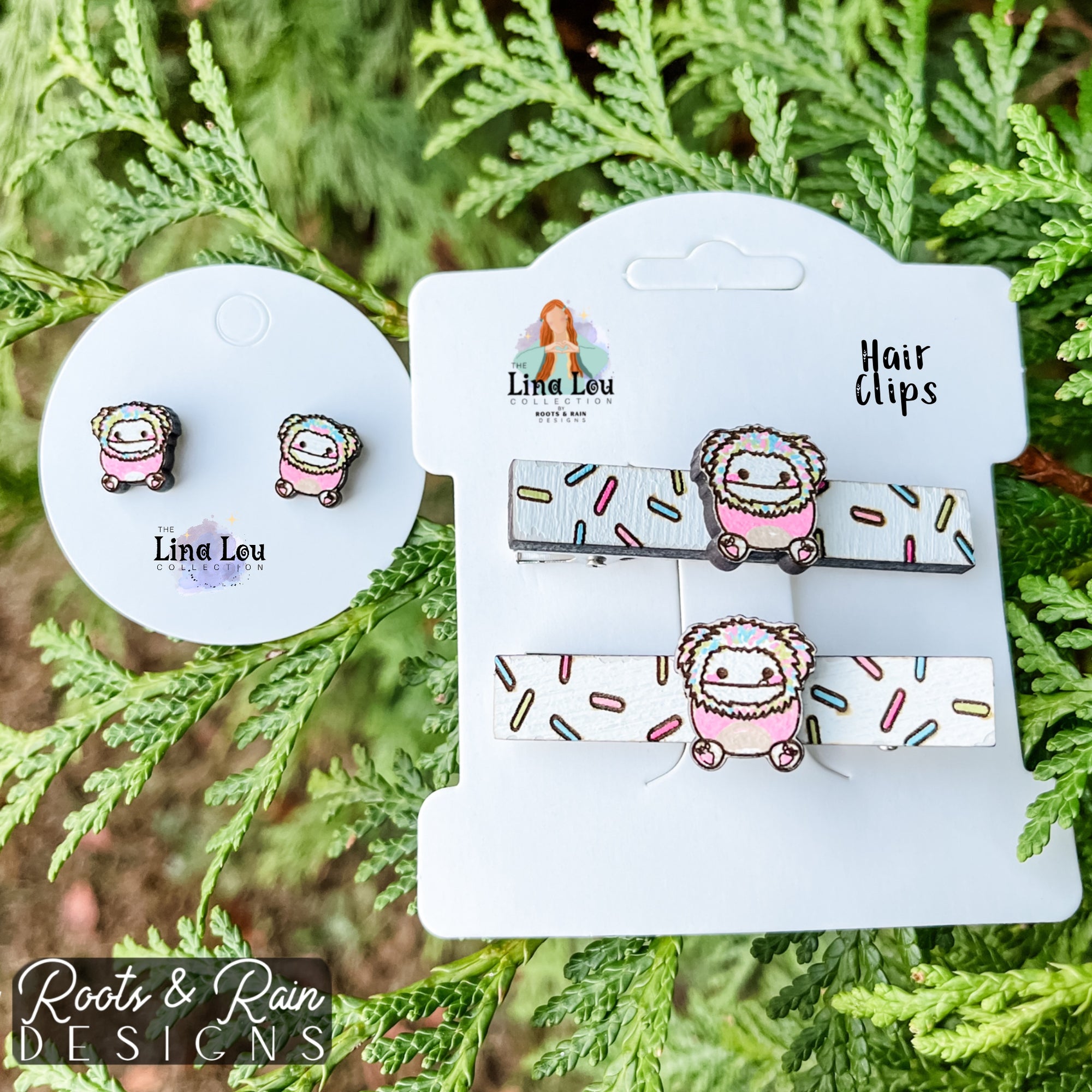 “Candy” the Sasquatch Studs & Hair Clips