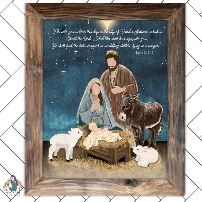 Nativity Christmas Print