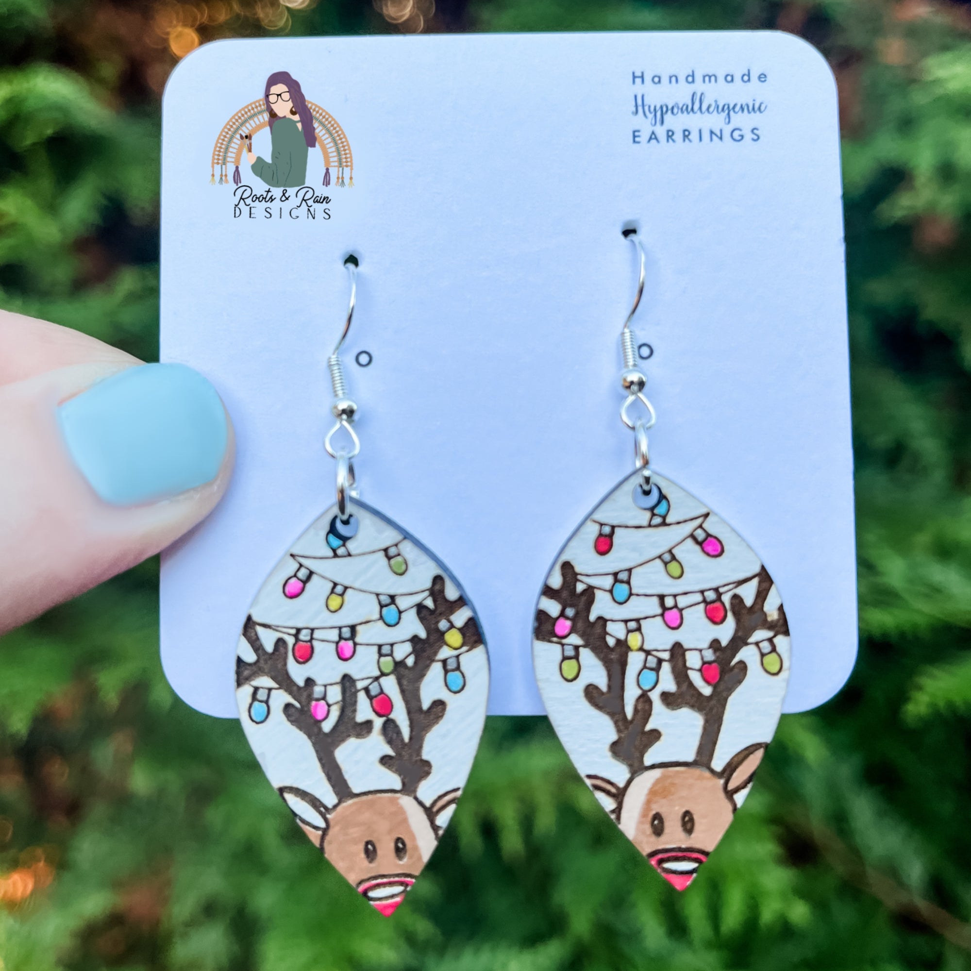 Peek-a-boo Reindeer Dangle earrings