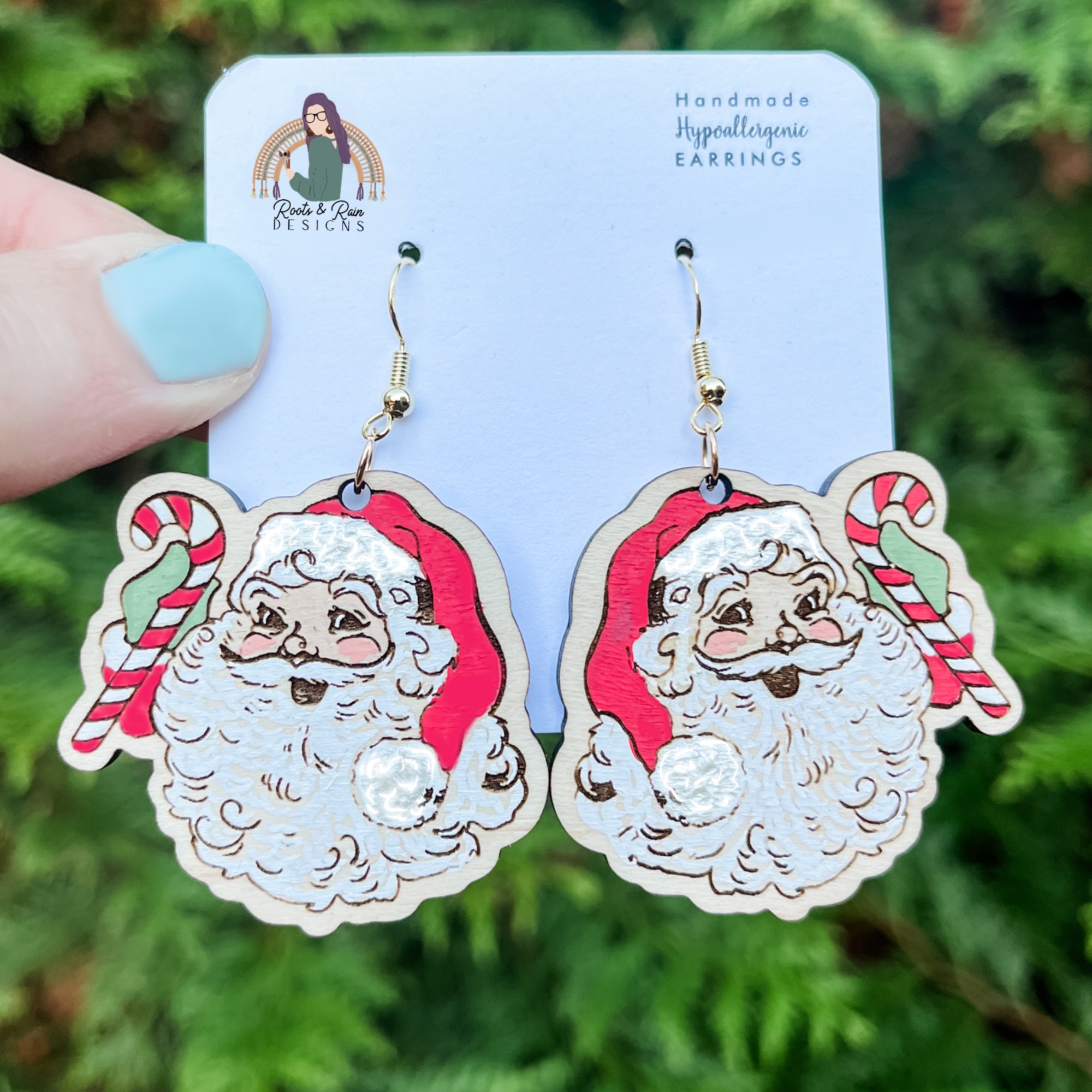 Vintage Santa earrings