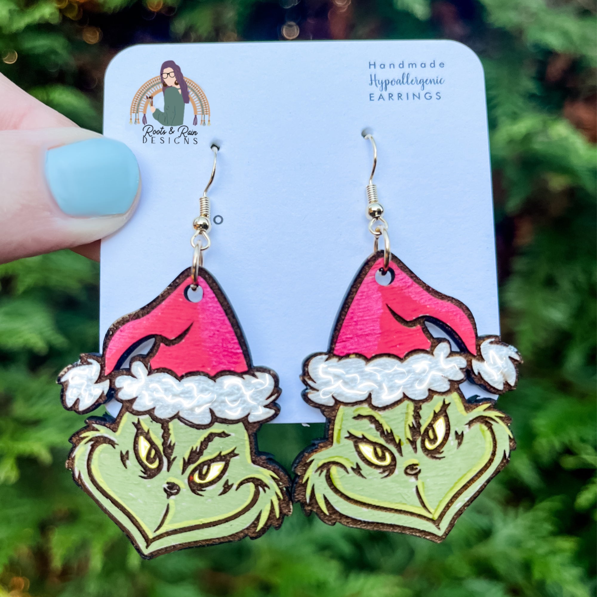 You’re a Mean One Christmas Dangle earrings