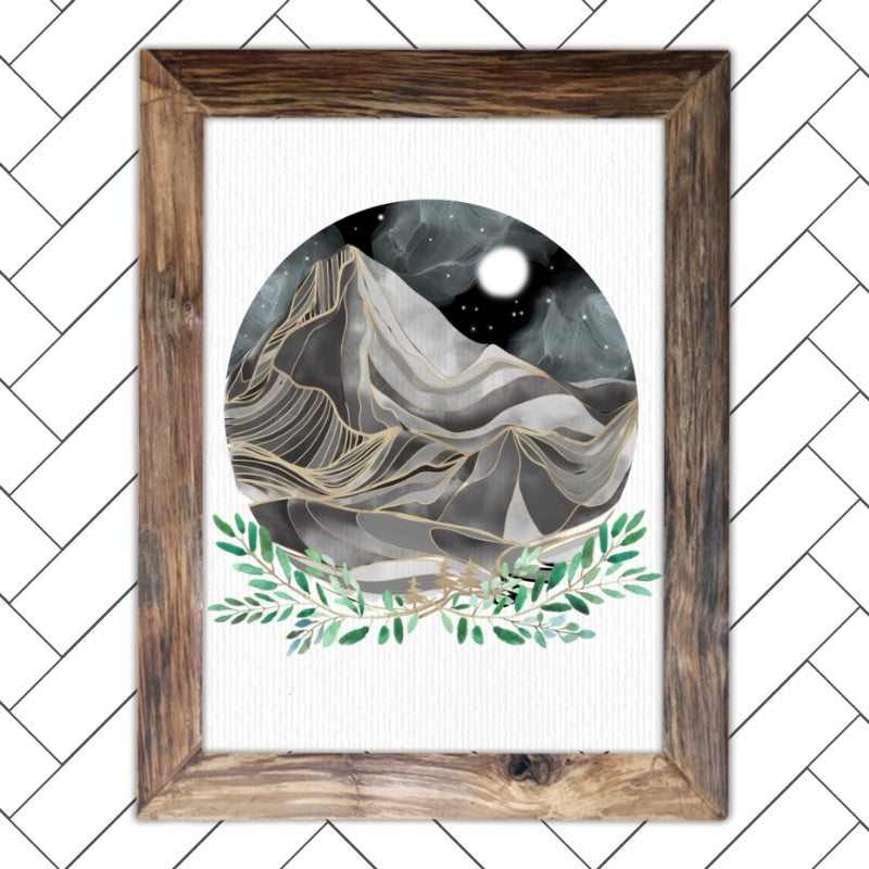 Mountain Moonlight Print